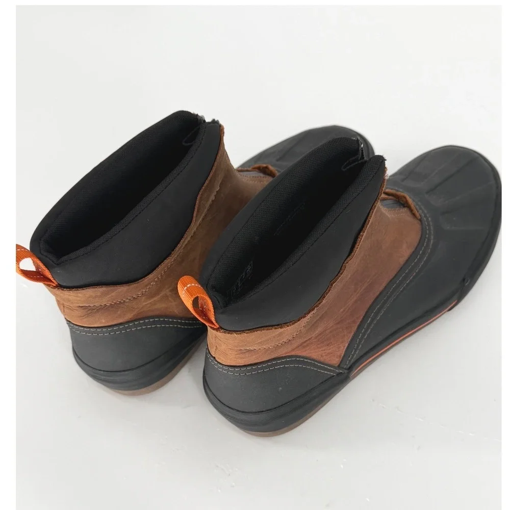 Clarks Bowbury Zip  Brown Black Leather Rubber Duck Boots 13‎ Gorpcore 99-16